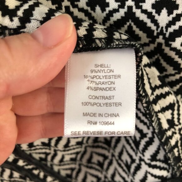 Roz & Ali Geometric Print Open Front Career Jacket - Picture 4 of 8